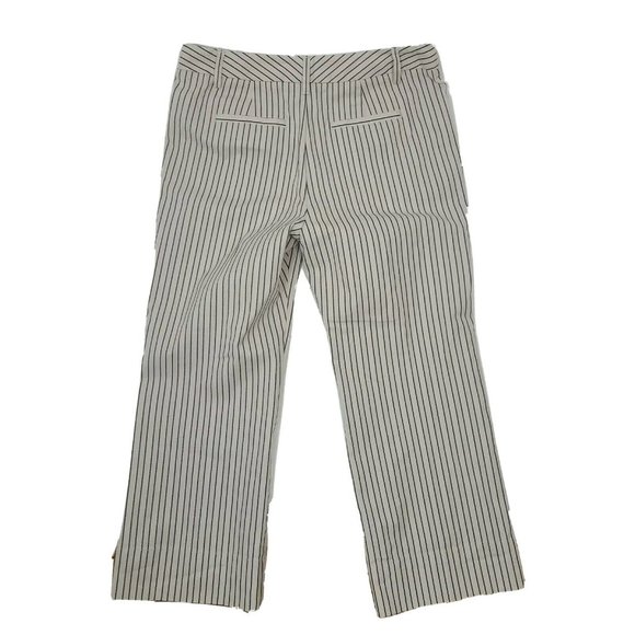 CABI Tick Tock Striped Crop Pants Size 10 - Picture 6 of 6